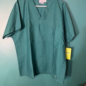 Landau Men's Teal V-Neck Scrub Shirt